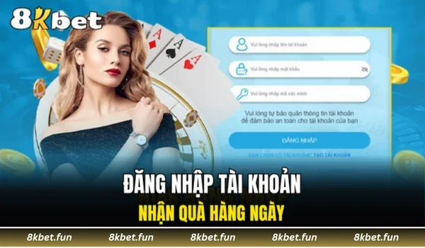 Đăng nhập tài khoản nhận quà hàng ngày